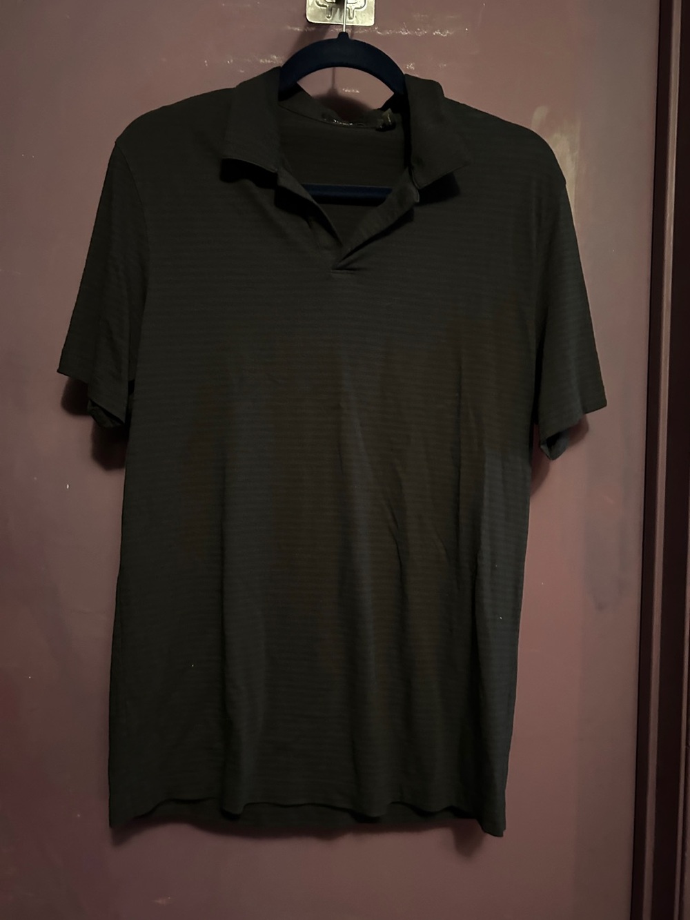 Theory Men's Willem Flame Jersey Black Short-Sleeve Polo